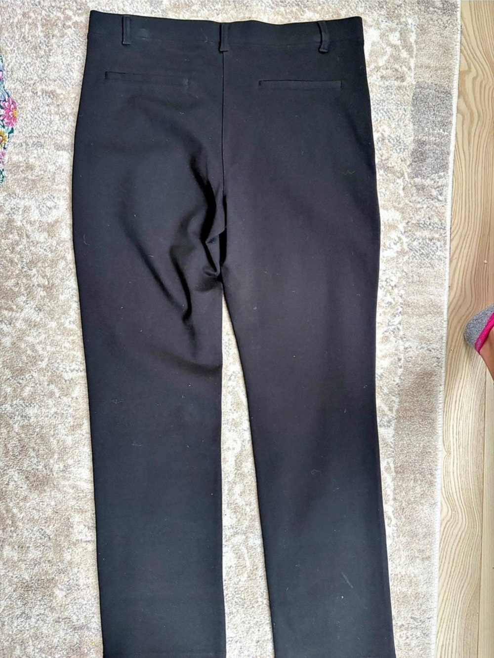 Quince Ultra-Stretch Ponte Straight Leg Pants Black